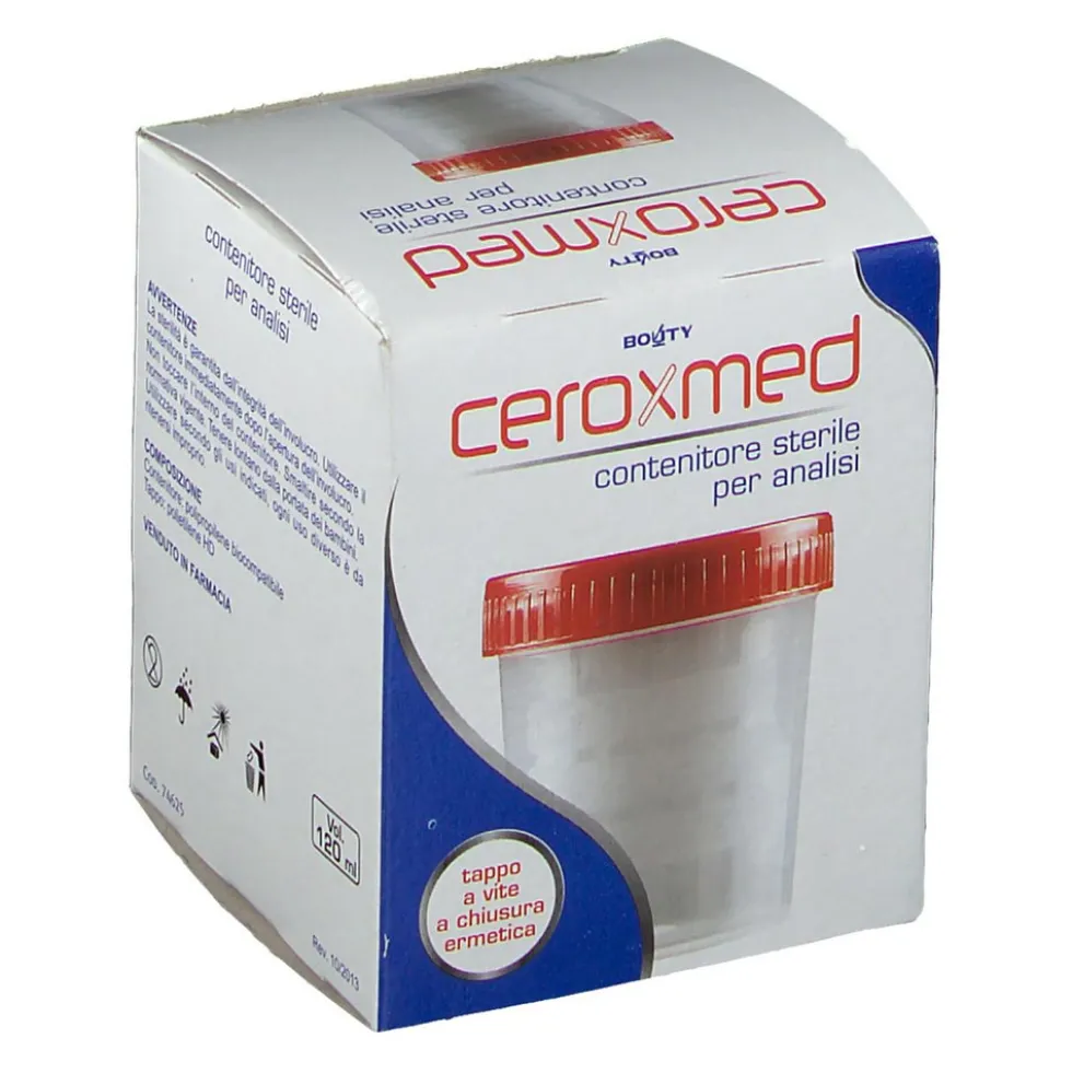 Ceroxmed Contenitore Sterile Per Analisi Urine, 120ml