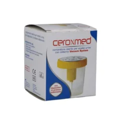 Ceroxmed Contenitore urine con sistema sottovuoto - Dispositivo sterile per la raccolta, 100 ml
