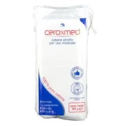 Ceroxmed Cotone Idrofilo - Cotone idrofilo per uso sanitario e oftalmico, 50 g