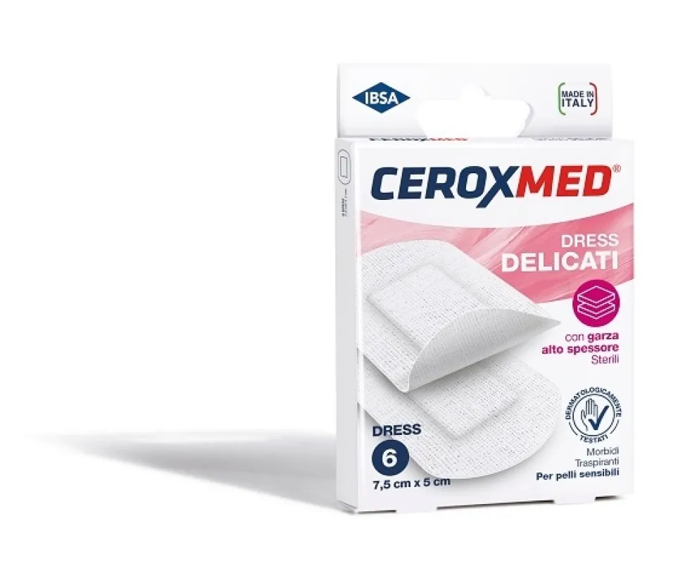 Ceroxmed Dress - Cerotti Delicati 7,5 x 5cm, 6 cerotti