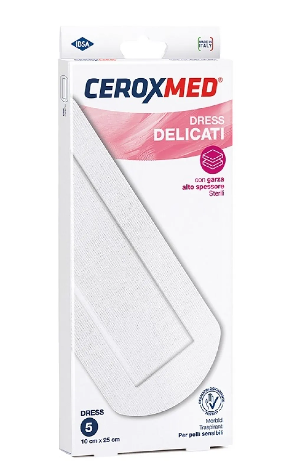 Ceroxmed Sensitive - Cerotto Sterile 10 x 25cm, 5 cerotti