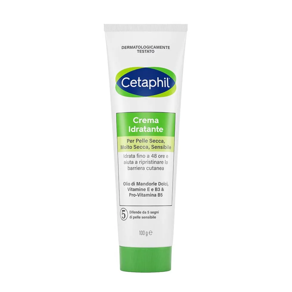Cetaphil Crema Idratante - Crema viso e corpo per la pelle secca e sensibile, 100 g