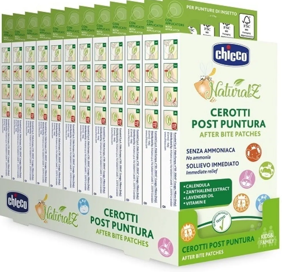Chicco Cerotti Dopo Puntura Sollievo Immediato dai 3 Anni, 30 Pezzi