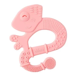 Chicco Massaggiagengive Soft Iguana con Setole Morbide 2M+ Rosa, 1 Pezzo