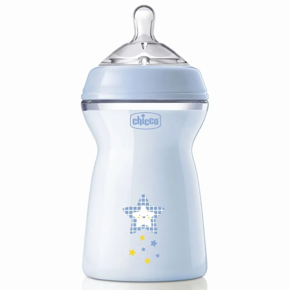 Chicco NaturalFeeling - Biberon anticolica 6m+ a flusso veloce per l'allattamento misto, 330 ml