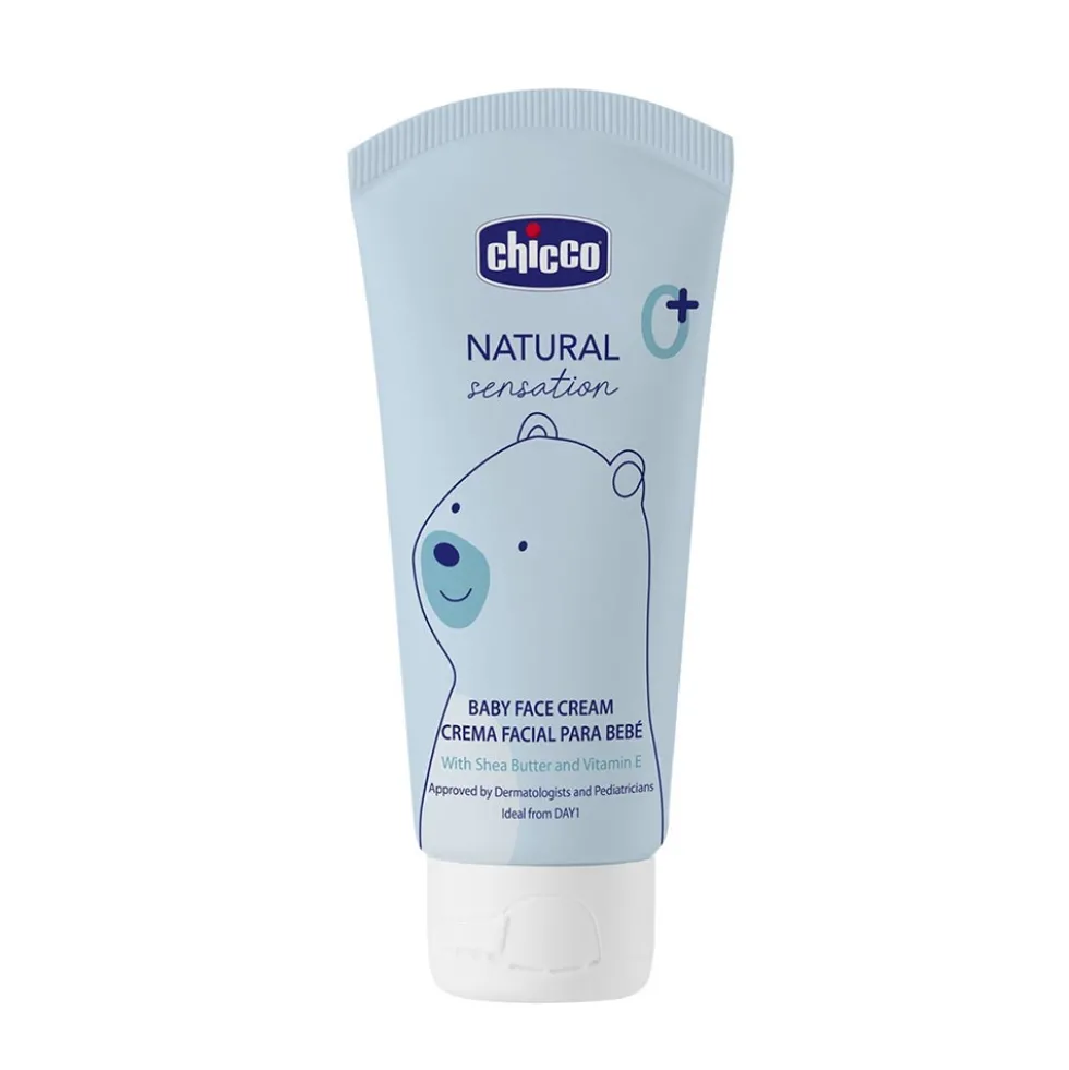 Chicco Natural Sensation - Baby Crema Viso per Bambini 0M+, 50ml