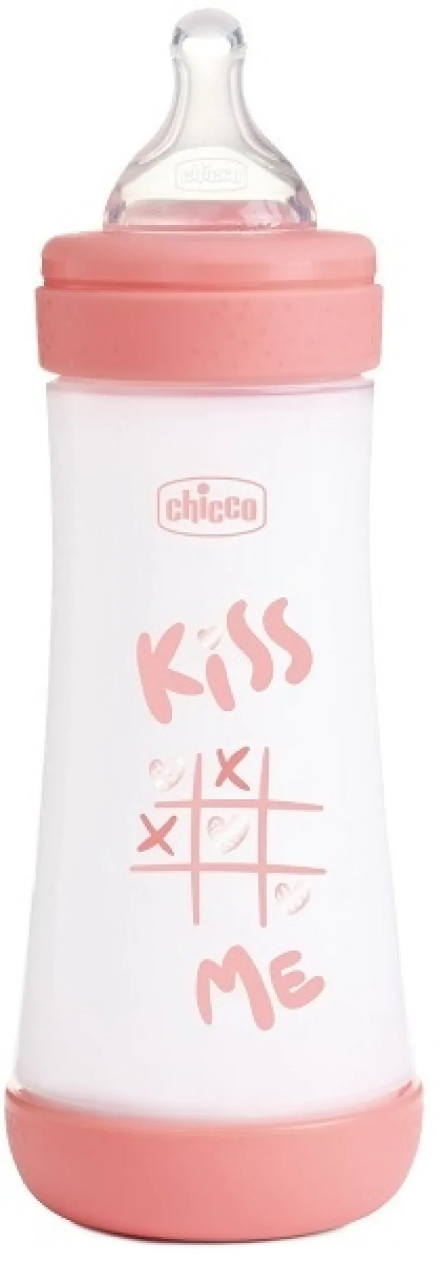 Chicco Perfect 5 - Biberon anticolica rosa per l'allattamento a flusso veloce dai 4 mesi, 300 ml