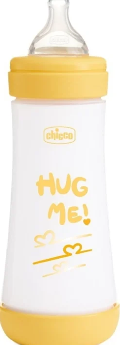 Chicco Perfect 5 - Biberon 4M+ Giallo Flusso Veloce Capacità 300ml, 1 Pezzo