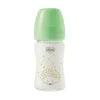 Chicco Perfect Easy Biberon Anti-Colica in Vetro 150ml Colore Verde, 1 Pezzo