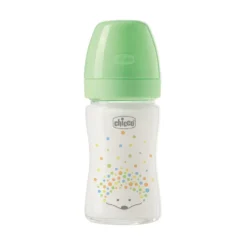 Chicco Perfect Easy Biberon Anti-Colica in Vetro 150ml Colore Verde, 1 Pezzo