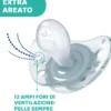 Chicco PhysioForma - Air Bianco e Verde Succhietto 2-6M Tettarella in Silicone, 2 Pezzi