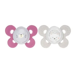 Chicco PhysioForma Comfort Lumi - Succhietto rosa per la respirazione dai 16 ai 36 mesi, 2 pezzi