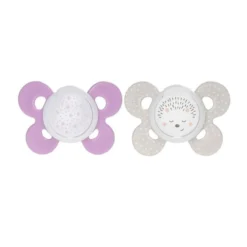 Chicco PhysioForma Comfort Lumi - Succhietto rosa per la respirazione dai 16 ai 36 mesi, 2 pezzi