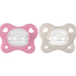 Chicco Physioforma - Dual Soft Succhietto Gommotto 6-16M Rosa, 2 pezzi