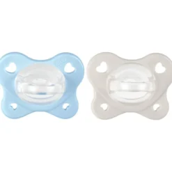 Chicco Physioforma - Dual Soft Succhietto Gommotto 2-6M Azzurro, 2 pezzi