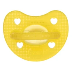 Chicco PhysioForma - Luxe Fluo Succhietto Gommotto 2-6M in Silicone Giallo, 1 succhietto