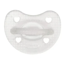 Chicco PhysioForma - Luxe Fluo Succhietto Gommotto 2-6M in Silicone Trasparente, 1 succhietto