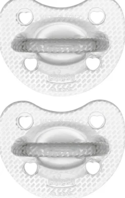 Chicco PhysioForma - Succhietto Gommotto 6-16M Crystal in Silicone, 2 Pezzi