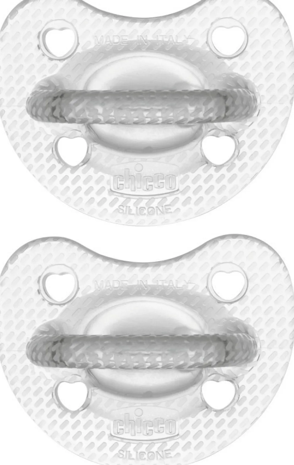 Chicco PhysioForma - Succhietto Gommotto 6-16M Crystal in Silicone, 2 Pezzi