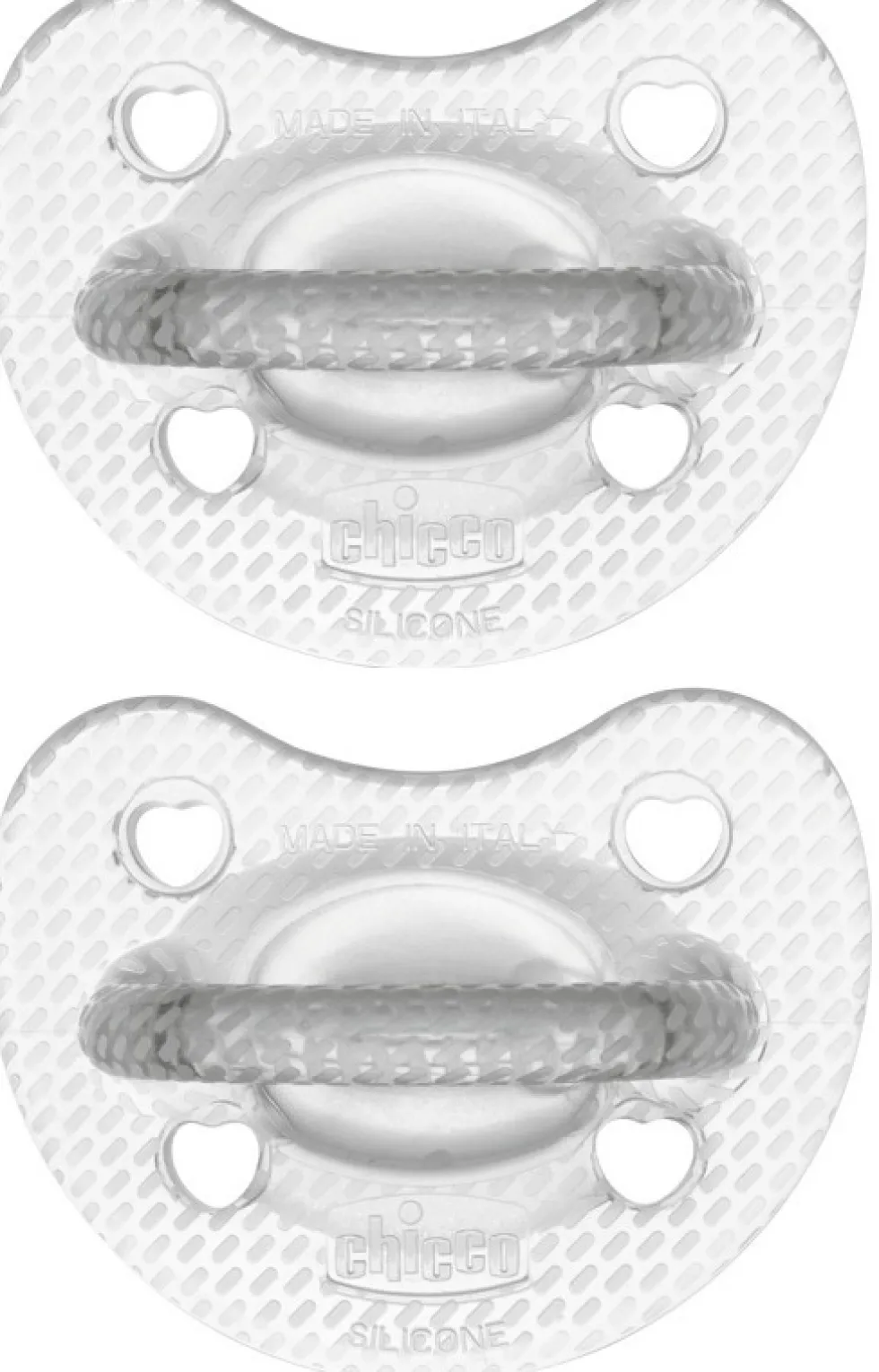 Chicco PhysioForma - Succhietto Gommotto 2-6M Crystal in Silicone, 2 Pezzi