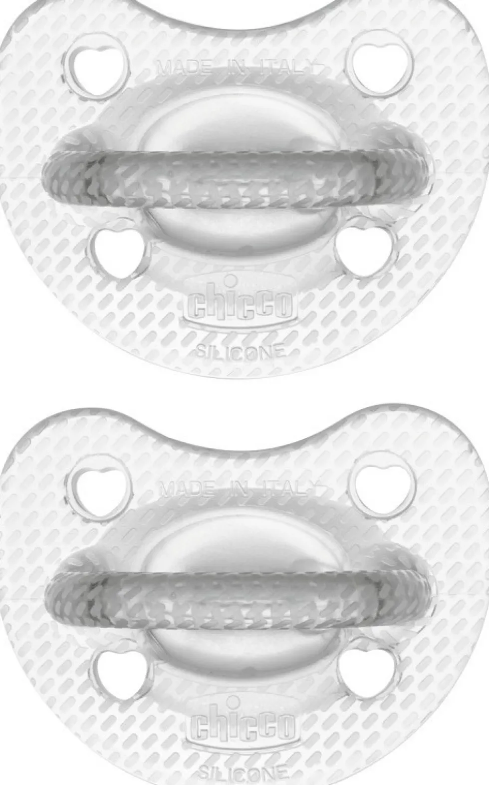 Chicco PhysioForma - Succhietto Gommotto 16-36M Crystal in Silicone, 2 Pezzi