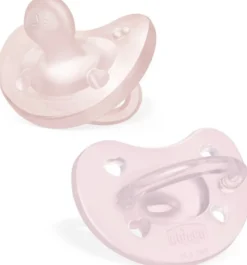 Chicco PhysioForma - Succhietto Gommotto 2-6M Soft in Silicone Rosa, 2 Pezzi