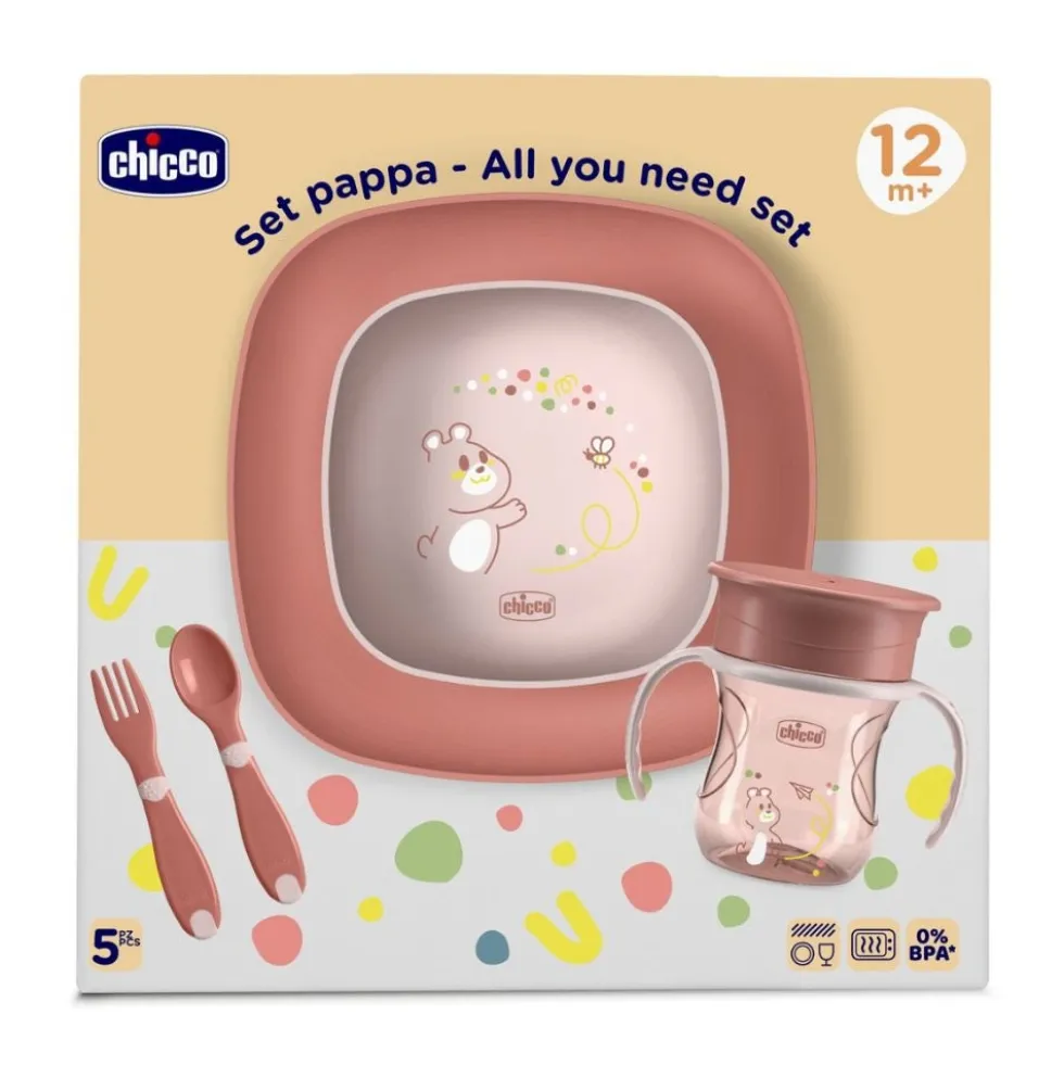 Chicco Set Pappa 12m+ colore Rosa