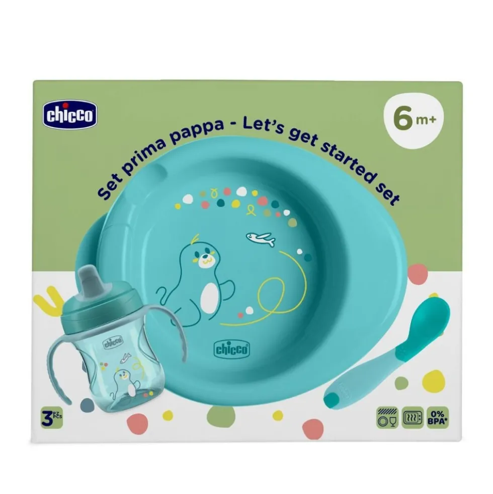 Chicco Set Prima Pappa 6m+ colore Azzurro