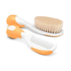Chicco Spazzola e Pettine 0M+ Colore Arancione, 2 Pezzi
