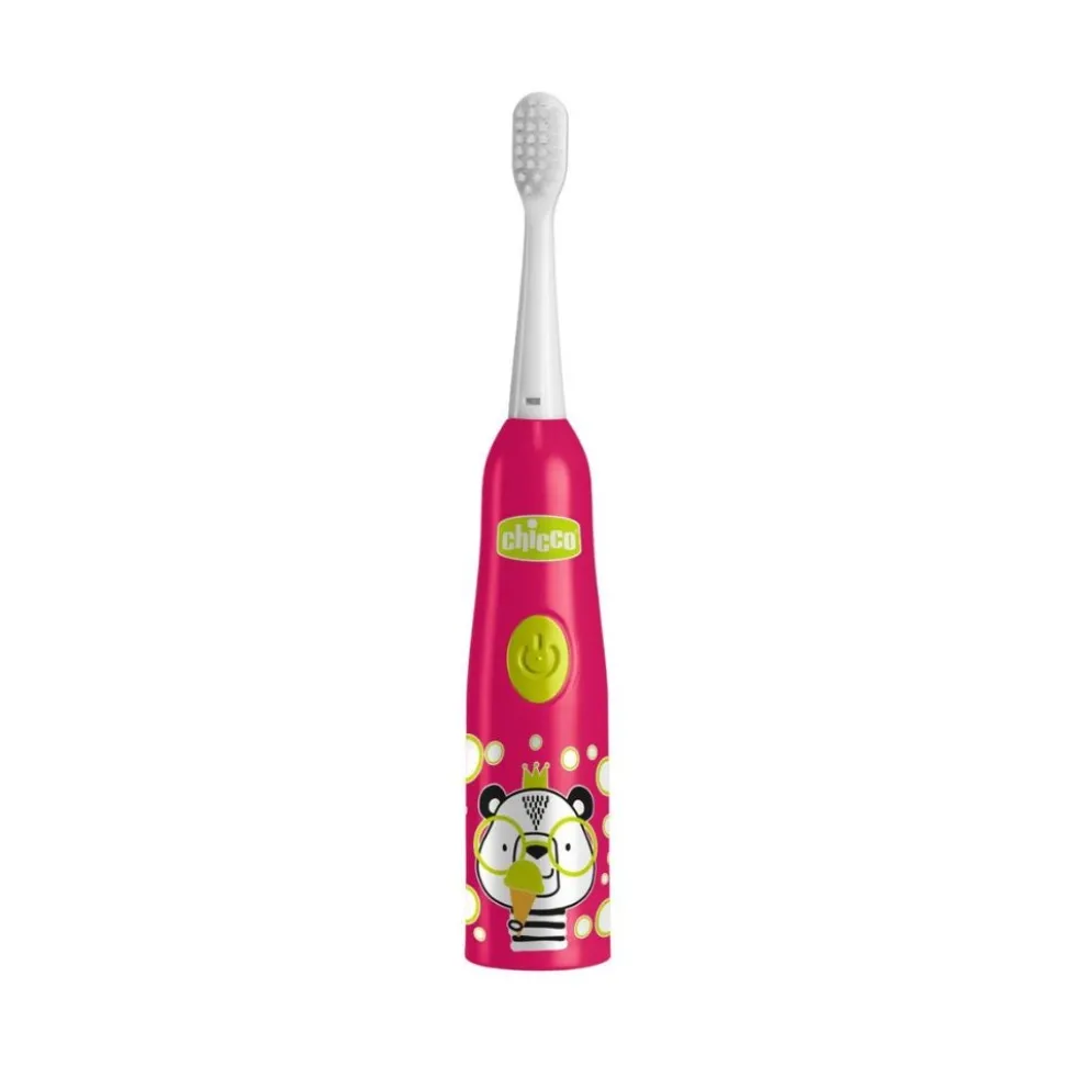 Chicco Spazzolino Elettrico 3+ Colore Rosa Panda, 1 Pezzo