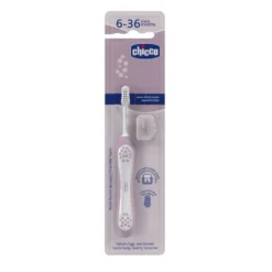 Chicco Spazzolino Primi Denti 6-36 mesi - Spazzolino manuale per l'igiene orale, 1 pezzo rosa