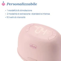 Chicco Stimolatte - Tiralatte elettrico per l'estrazione e stimolazione del latte, 1 pezzo