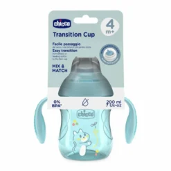 Chicco Tansition Cup Tazza 4m+ colore Azzurro, 200ml