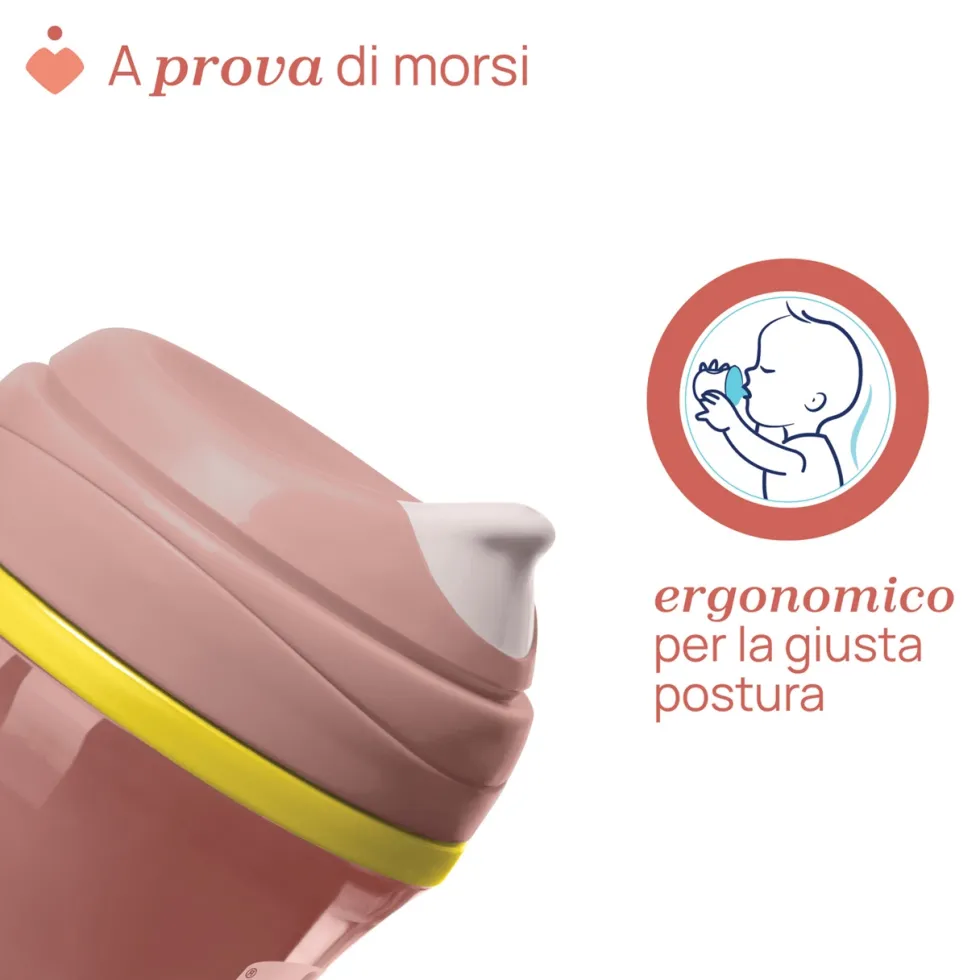Chicco Tazza Active 14M+ Capacità 266ml Colore Rosa, 1 Pezzo