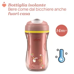 Chicco Tazza Active 14M+ Capacità 266ml Colore Rosa, 1 Pezzo