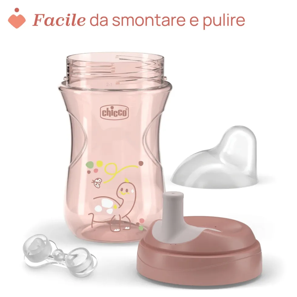Chicco Tazza Advanced 12M+ Capacità 266ml Colore Rosa, 1 Pezzo