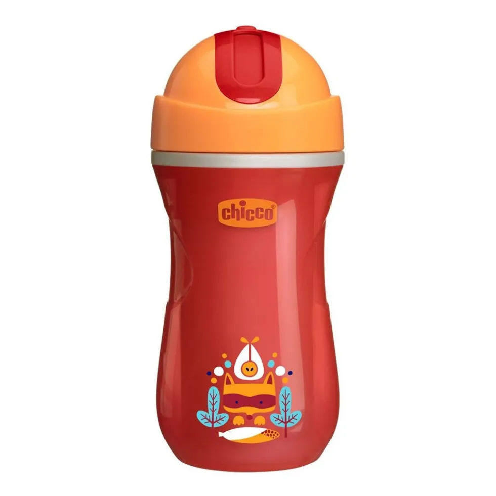Chicco Tazza Sport 14M+ - Tazza isolante anti-goccia per bere in viaggio, 1 pezzo da 266 ml