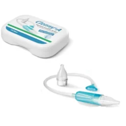 Chiesi Clenny A - Aspiratore nasale per la rimozione del muco nei neonati, 1 kit e 3 beccucci