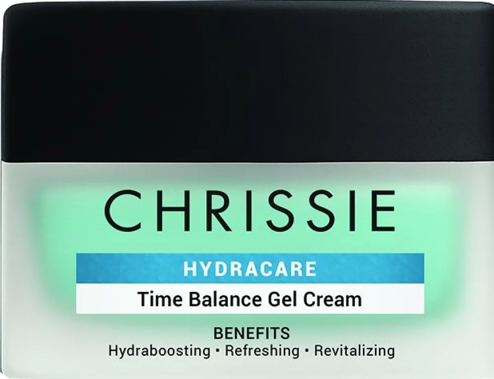 Chrissie Cosmetics Hydracare Time Balance Crema gel idratante per il viso e il collo, 50 ml