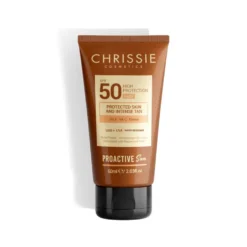 Chrissie Cosmetics Proactive Sun - Crema solare per il viso SPF 50 contro l'invecchiamento, 60 ml