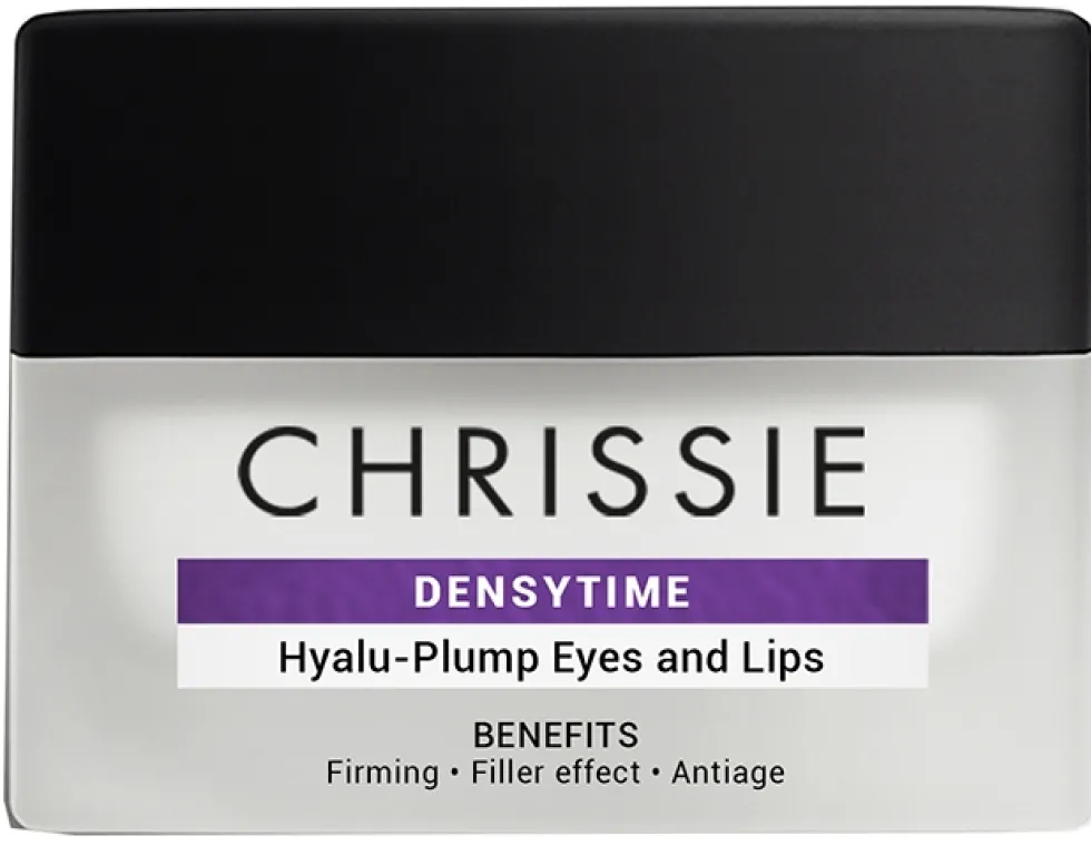 Chrissie Densytime Hyalu-Plump Eyes and Lips Crema gel rimpolpante per il contorno occhi e labbra, 20 ml