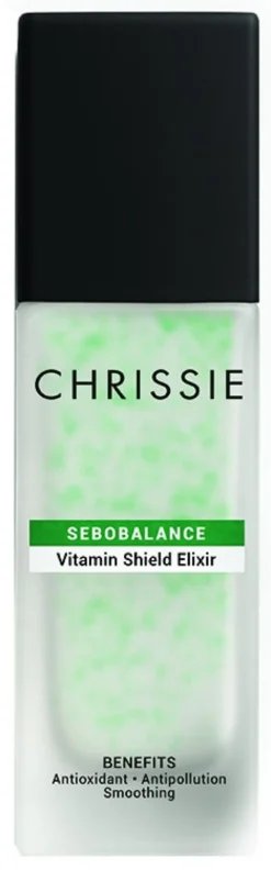 Chrissie Sebobalance Vitamin Shield Elixir Siero viso per il riequilibrio del sebo, 35 ml