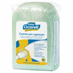 Ciccarelli Guanti Pre-Saponati - Guanti monouso per la detersione senza risciacquo, 20 pezzi