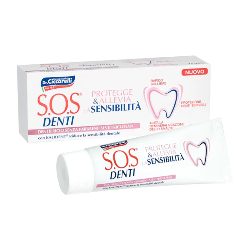 Ciccarelli Sos Denti - Dentifricio per i denti sensibili, 75 ml