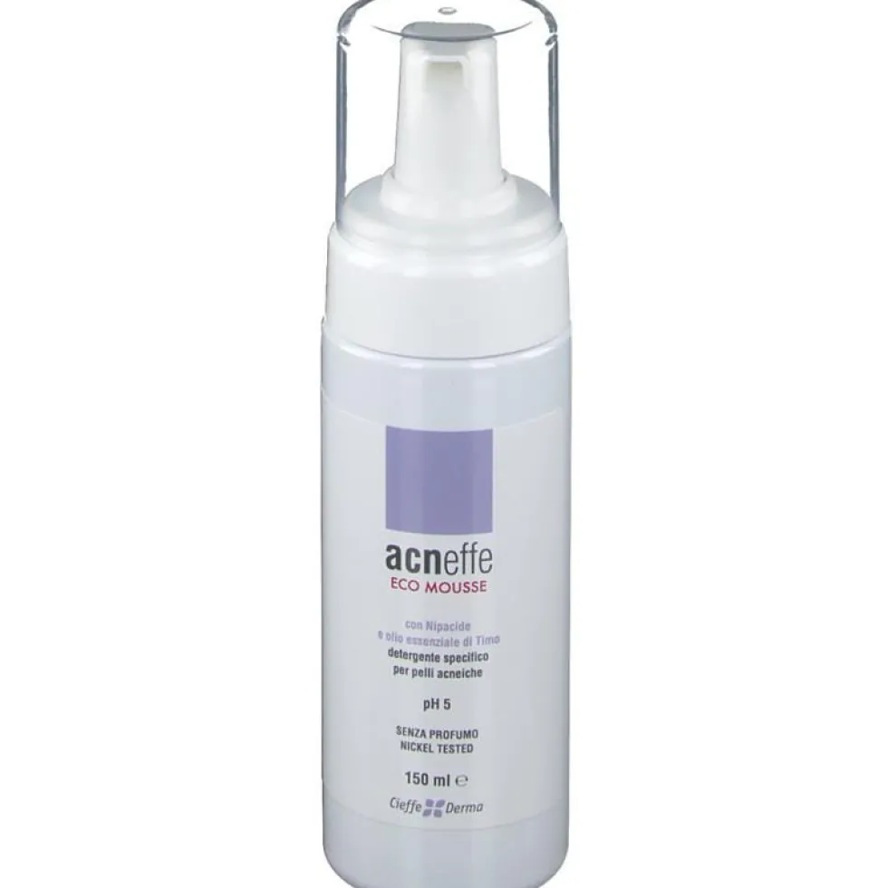 Cieffe Derma Acneffe Eco Mousse - Mousse detergente esfoliante per pelli acneiche, 150 ml