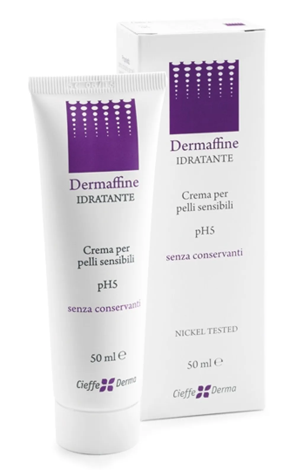 Cieffe Derma Dermaffine - Crema idratante e lenitiva per la pelle sensibile del viso, 50 ml