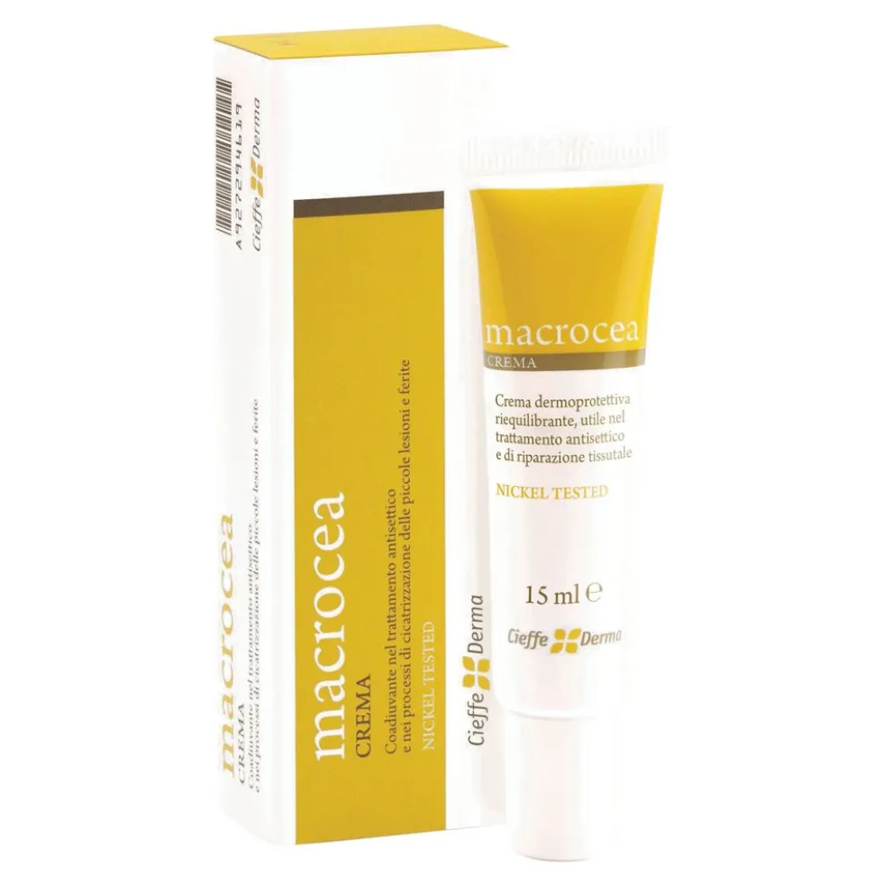 Cieffe Derma Macrocea Crema - Crema riparatrice per il ripristino della barriera cutanea, 15 ml