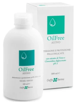 Cieffe Derma Oilfree Attivo - Detergente protettivo per la pelle sensibile e irritata, 300 ml