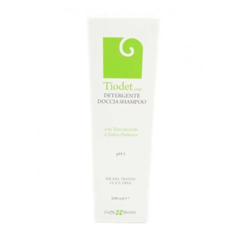 Cieffe Derma Tiodet ZNP - Doccia shampoo antimicotico per la cute sensibile, 200 ml