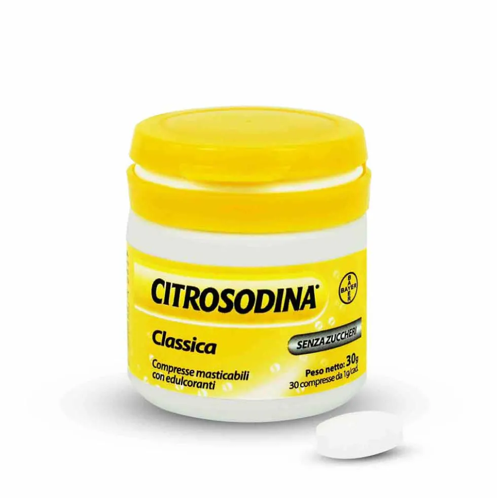 Citrosodina Compresse Masticabili - Integratore digestivo per la pesantezza di stomaco, 30 compresse